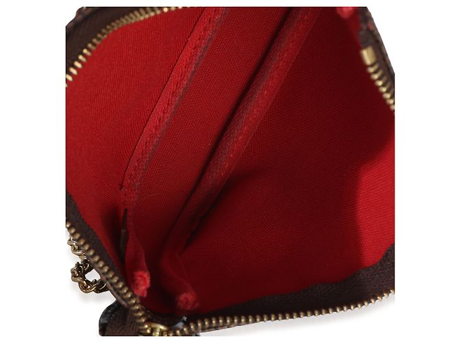 Louis Vuitton Damier Ebene Canvas Mini Pochette Accessoires Marrone - vista 5