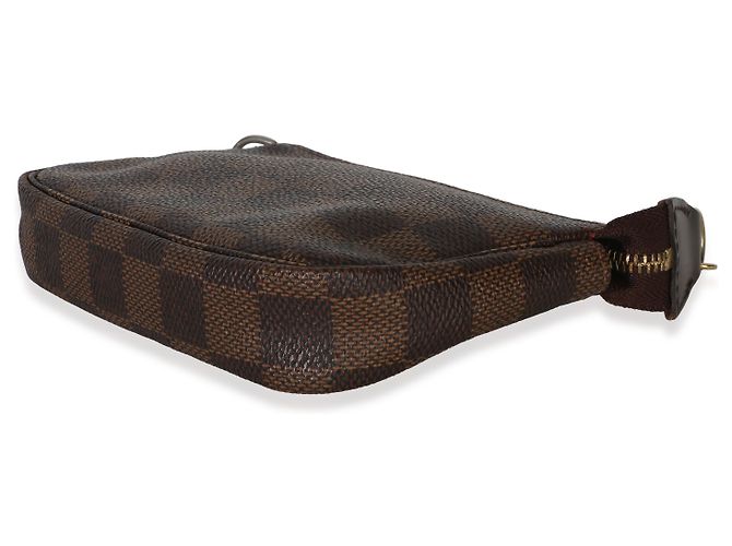Louis Vuitton Damier Ebene Canvas Mini Pochette Accessoires Marrone - vista 6