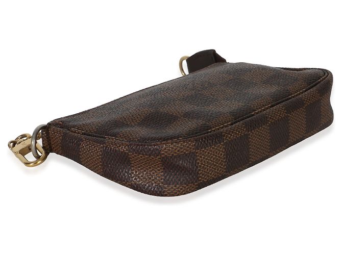 Louis Vuitton Damier Ebene Canvas Mini Pochette Accessoires Marrone - vista 7