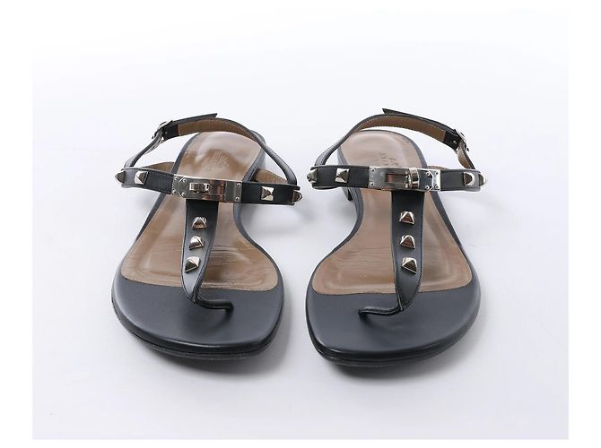 Kelly Hermès Sandali Olivia in pelle HERMES, Nero, Taglia EU 38.5 - vista 10