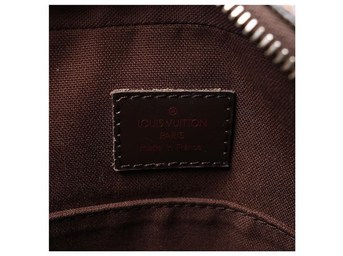 Borsa a tracolla Louis Vuitton Olav PM Damier Ebene N41442 Marrone - vista 11