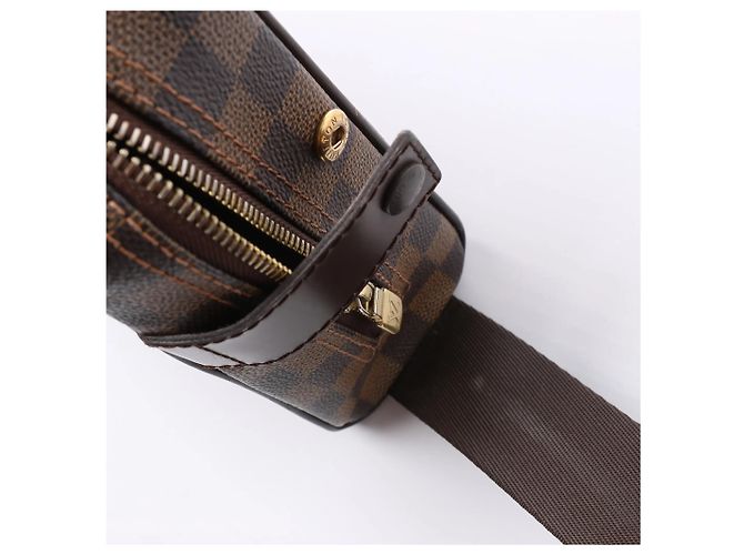 Borsa a tracolla Louis Vuitton Olav PM Damier Ebene N41442 Marrone - vista 13