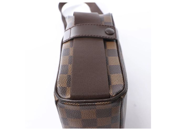 Borsa a tracolla Louis Vuitton Olav PM Damier Ebene N41442 Marrone - vista 9