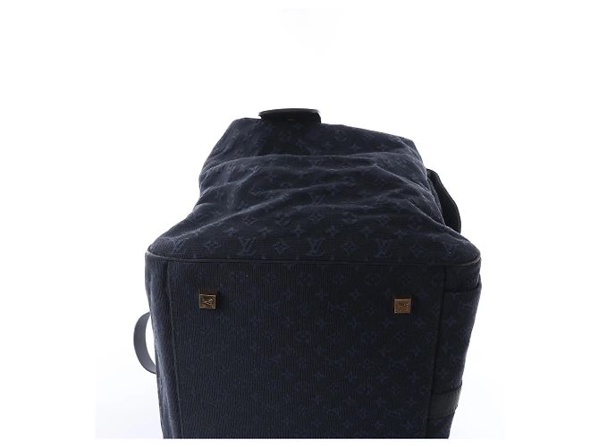 Borsa a Spalla Louis Vuitton Claudine Mini Lin Monogram Blu Navy M42321 - vista 10