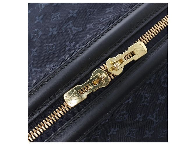 Borsa a Spalla Louis Vuitton Claudine Mini Lin Monogram Blu Navy M42321 - vista 11