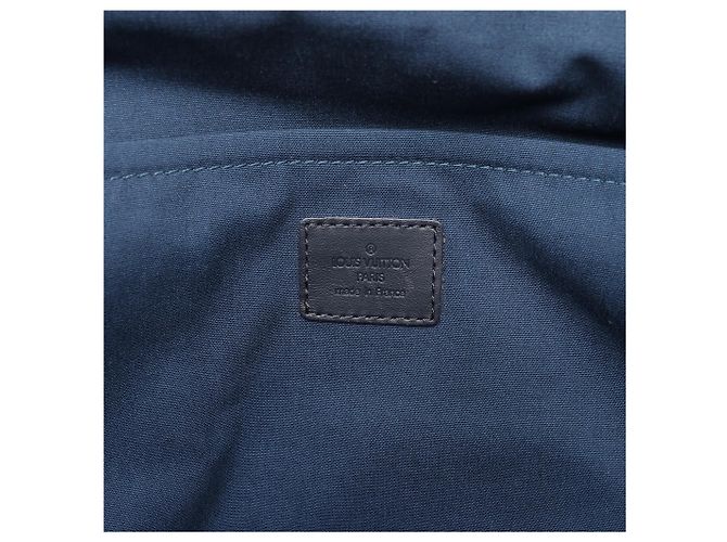 Borsa a Spalla Louis Vuitton Claudine Mini Lin Monogram Blu Navy M42321 - vista 15