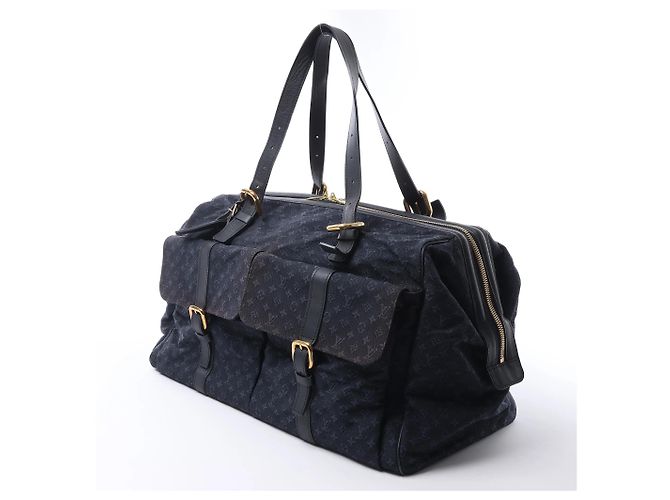 Borsa a Spalla Louis Vuitton Claudine Mini Lin Monogram Blu Navy M42321 - vista 2