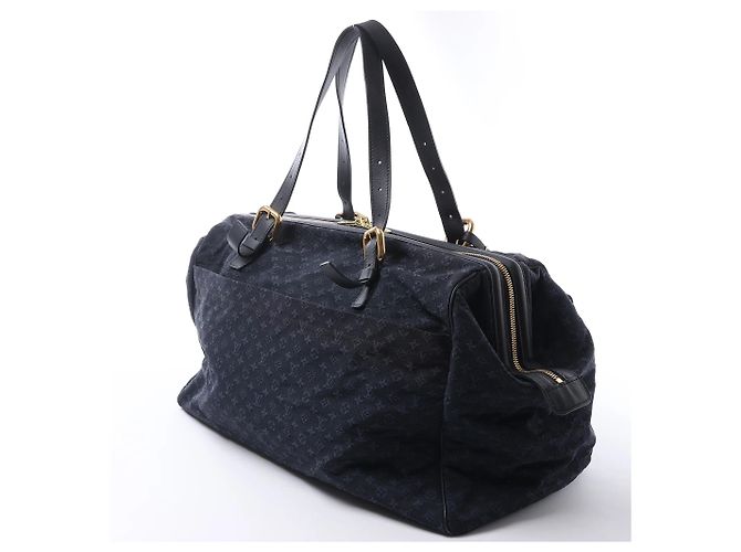 Borsa a Spalla Louis Vuitton Claudine Mini Lin Monogram Blu Navy M42321 - vista 4