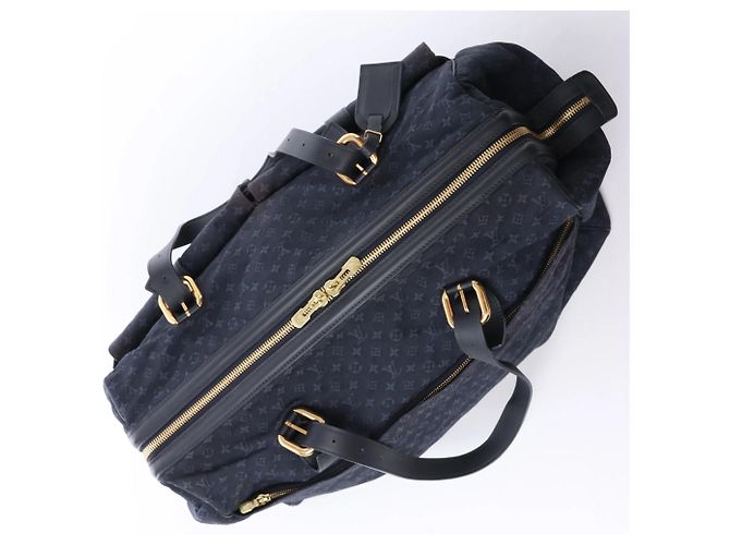 Borsa a Spalla Louis Vuitton Claudine Mini Lin Monogram Blu Navy M42321 - vista 7