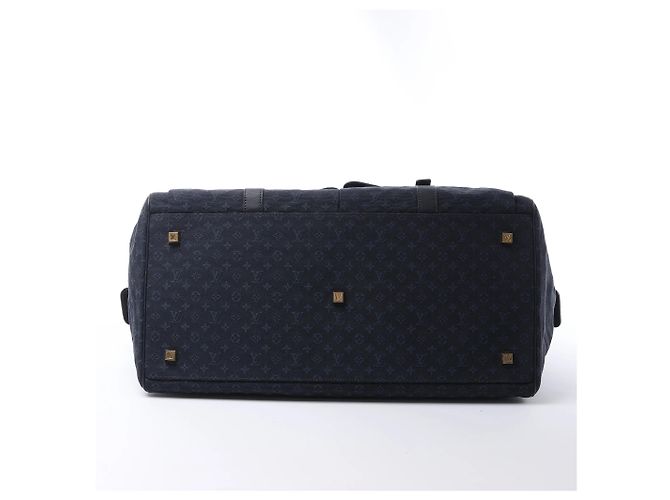 Borsa a Spalla Louis Vuitton Claudine Mini Lin Monogram Blu Navy M42321 - vista 8