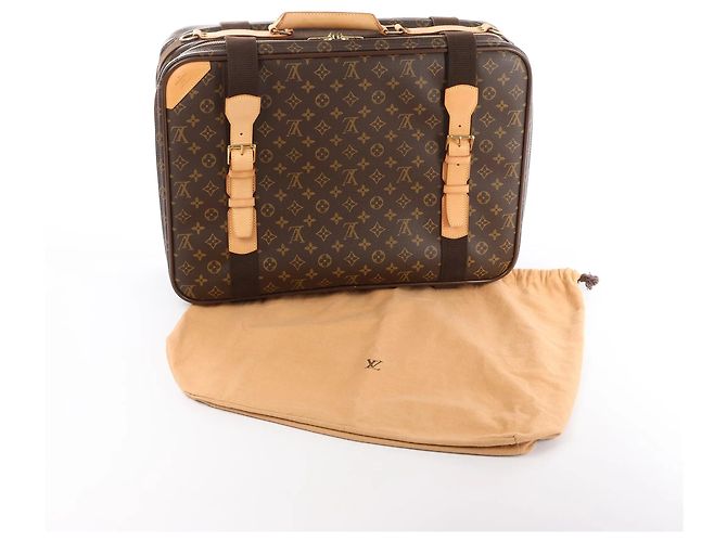 Borsa da viaggio Louis Vuitton Satellite 50 in tela Monogram marrone Beige - vista 12