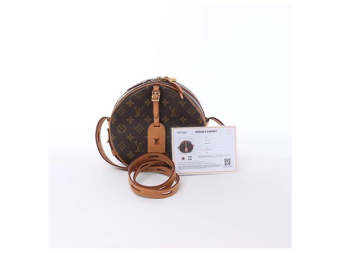 Louis Vuitton Boite Chapeau Souple MM Monogram Leather Umhängetasche Braun M52294 - Ansicht 11