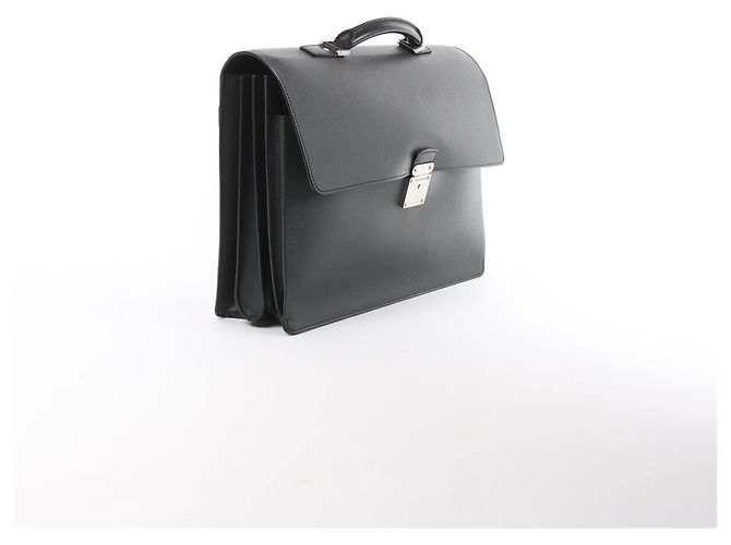 Valigetta Louis Vuitton Robusto in pelle Taige nera Nero - vista 2