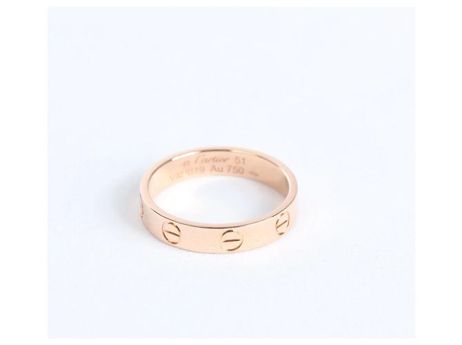 Anello Cartier Mini Love 750(YG) 3.1g 51 VXP819 D'oro - vista 3