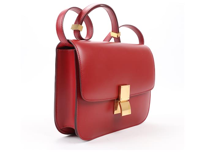 Céline Borsa a tracolla CELINE Classic Box Medium in pelle rossa Rosso - vista 2