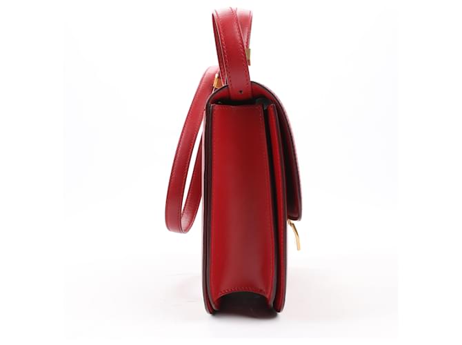 Céline Borsa a tracolla CELINE Classic Box Medium in pelle rossa Rosso - vista 3