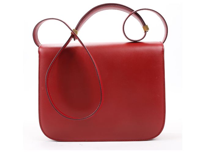 Céline Borsa a tracolla CELINE Classic Box Medium in pelle rossa Rosso - vista 4