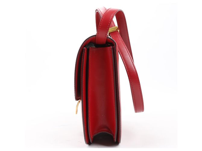 Céline Borsa a tracolla CELINE Classic Box Medium in pelle rossa Rosso - vista 5
