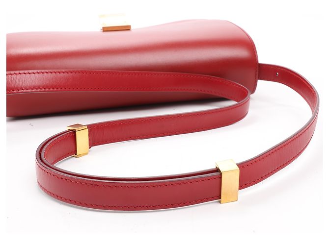 Céline Borsa a tracolla CELINE Classic Box Medium in pelle rossa Rosso - vista 6
