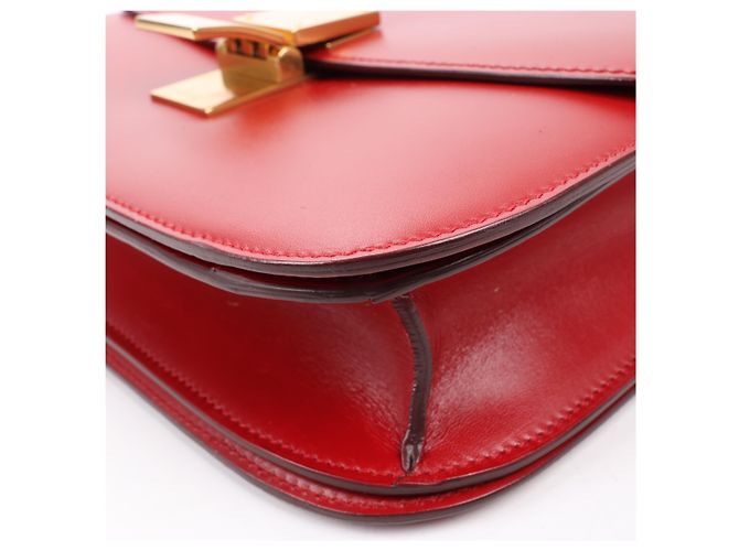 Céline Borsa a tracolla CELINE Classic Box Medium in pelle rossa Rosso - vista 9