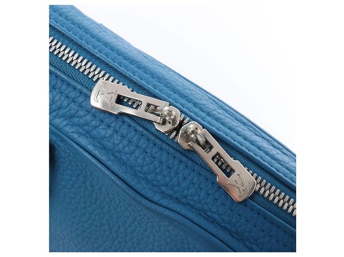 Borsa Louis Vuitton Porte Documents Voyages Cuir Taurillon Blue M56000 - vista 14