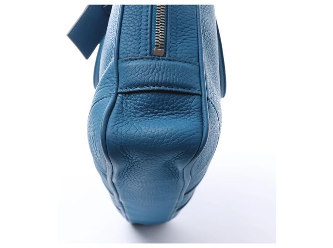 Borsa Louis Vuitton Porte Documents Voyages Cuir Taurillon Blue M56000 - vista 8