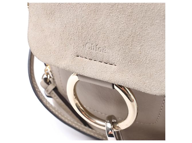 Chloé Zaino Chloe Faye in pelle e scamosciato Beige - vista 12