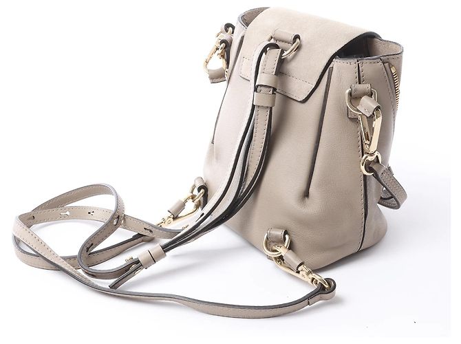 Chloé Zaino Chloe Faye in pelle e scamosciato Beige - vista 5