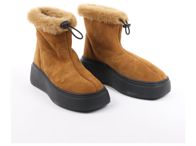 Autre Marque Botas Emma de shearling MARIA LUCA, Camel, Talla 37 EU Camello - vista 2