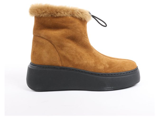 Autre Marque Botas Emma de shearling MARIA LUCA, Camel, Talla 37 EU Camello - vista 3