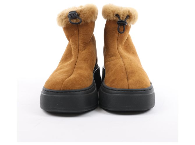 Autre Marque Botas Emma de shearling MARIA LUCA, Camel, Talla 37 EU Camello - vista 4