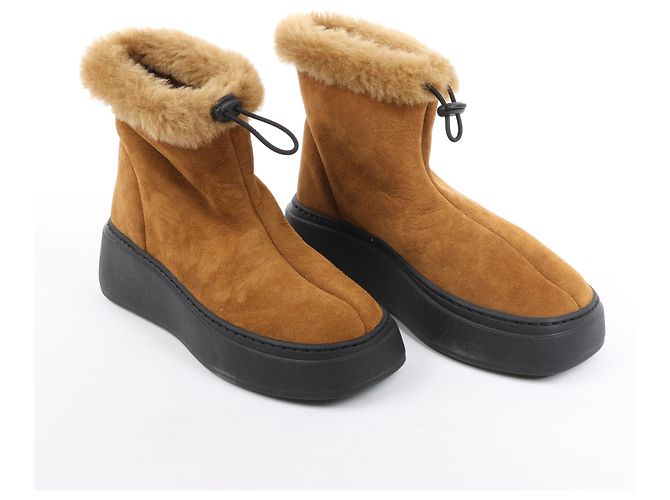 Autre Marque Botas Emma de shearling MARIA LUCA, Camel, Talla 37 EU Camello - vista 6