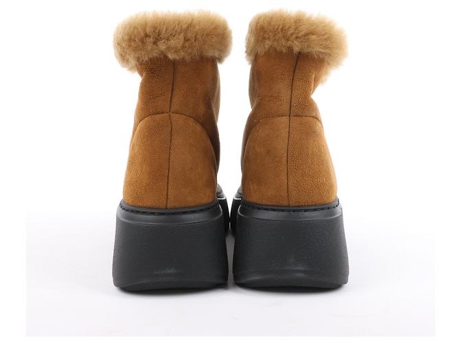Autre Marque Botas Emma de shearling MARIA LUCA, Camel, Talla 37 EU Camello - vista 8