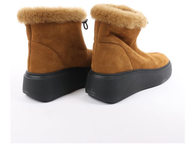 Autre Marque Botas Emma de shearling MARIA LUCA, Camel, Talla 37 EU Camello - vista 9