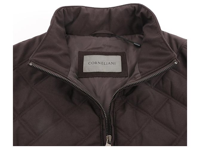 Corneliani Steppweste mit Reißverschluss in Braun, Größe 50 IT - Ansicht 2