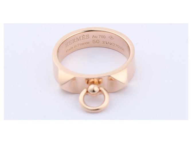 Hermès Hermes Collier de Chien Ring 750(PG) 6.5g 50 21AK270306 Golden - Ansicht 4