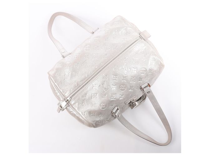 Borsa a tracolla Louis Vuitton Comete Limited Edition Monogram in Argento Scintillante Grigio - vista 16