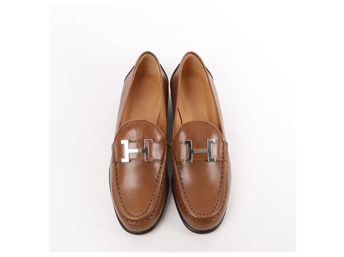 Hermès Mocassino in pelle HERMES Constance, Marrone, Taglia 36 EU - vista 4