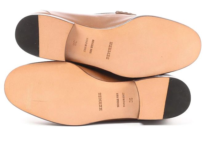 Hermès Mocassino in pelle HERMES Constance, Marrone, Taglia 36 EU - vista 8