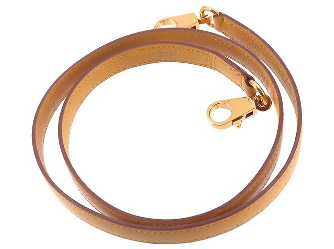 Hermès Hermes Yellow Courchevel Leather Shoulder Strap - view 2