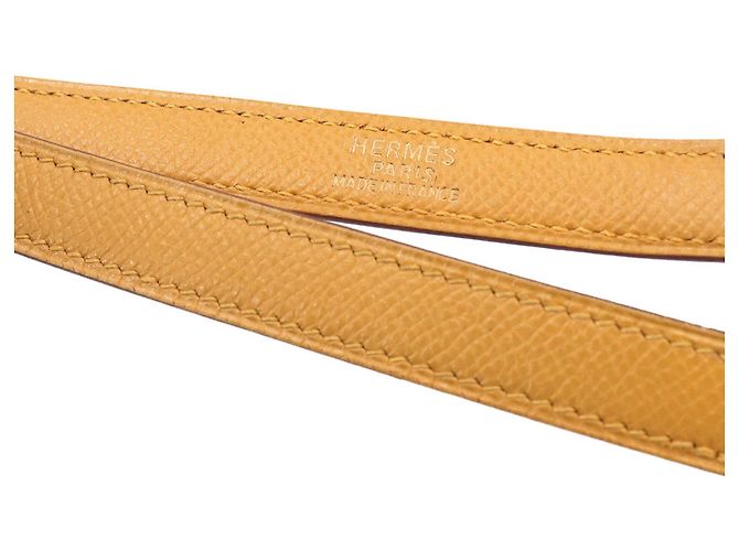 Hermès Hermes Yellow Courchevel Leather Shoulder Strap - view 4