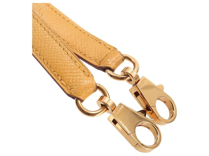 Hermès Hermes Yellow Courchevel Leather Shoulder Strap - view 5