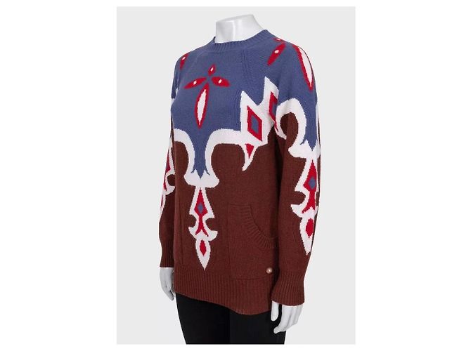 Timeless Bedruckter Kaschmir-Pullover Chanel Paris–Dallas 2014 Größe 36 Gebraucht - Ansicht 2