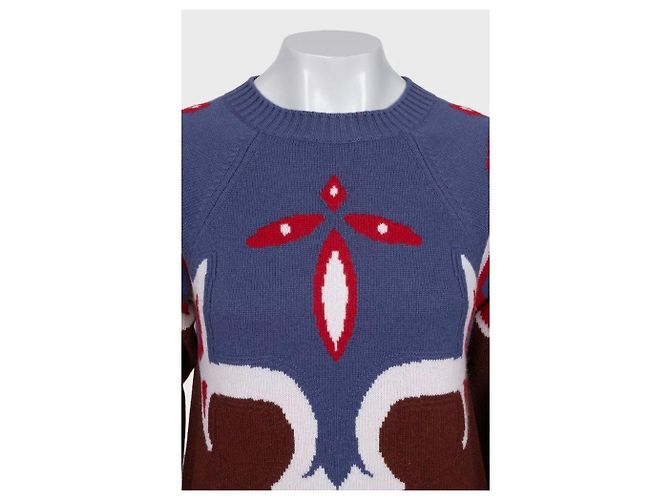 Timeless Bedruckter Kaschmir-Pullover Chanel Paris–Dallas 2014 Größe 36 Gebraucht - Ansicht 4