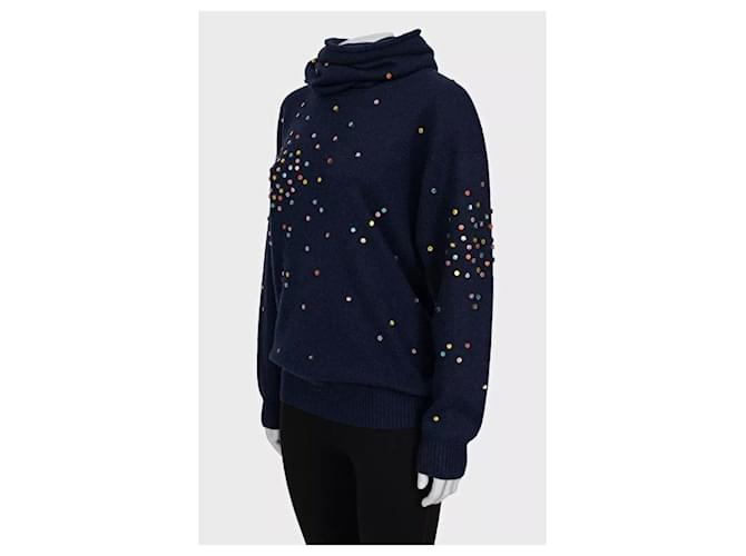 Timeless Luxuriöser blauer Kaschmir-Pullover Chanel 2014 Gr. 36 Gebraucht - Ansicht 3