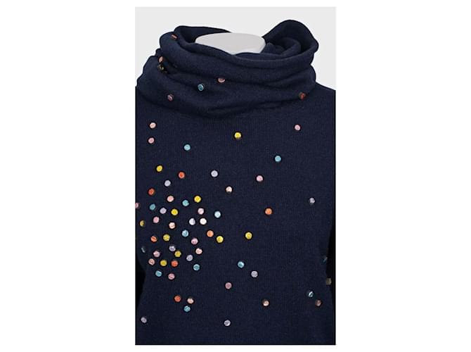 Timeless Luxuriöser blauer Kaschmir-Pullover Chanel 2014 Gr. 36 Gebraucht - Ansicht 5