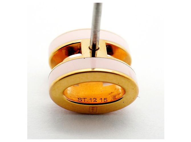 Hermès Hermes Mini Pop H Stecker-Ohrringe Pink Golden - Ansicht 5
