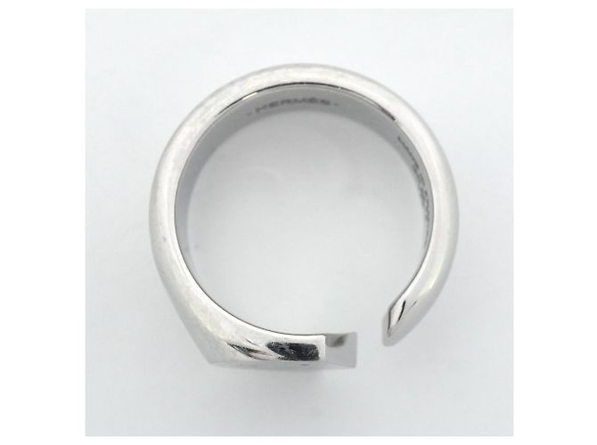 Ring Hermès Anello Carousel Hermes Nero Argento - vista 3