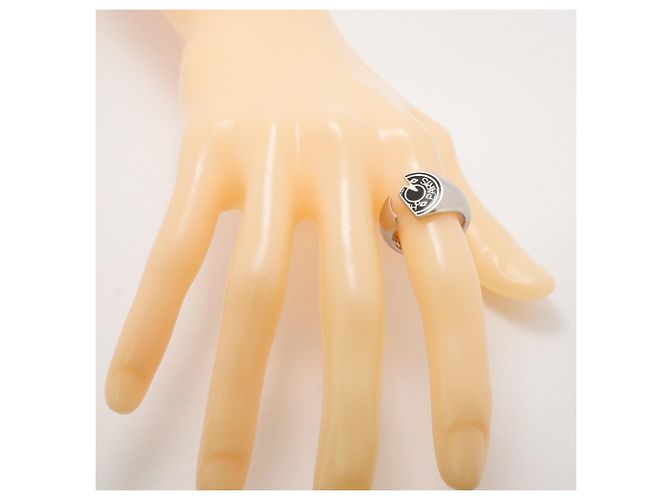 Ring Hermès Anello Carousel Hermes Nero Argento - vista 7