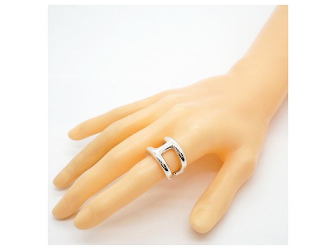 Ring Anillo Hermès Osmos GM Plata - vista 7